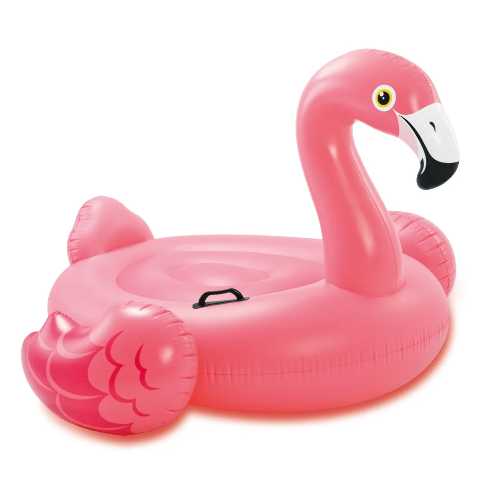 

[ SALE ] INTEX 57558, 56288 inflatable beach pink inflatable flamingo pool float, Red