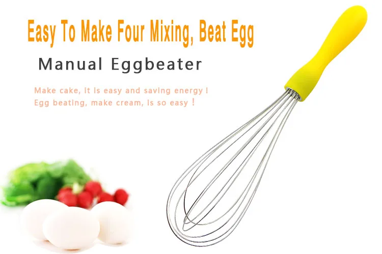 Hot-selling Yellow Color Handle  Egg Whisk