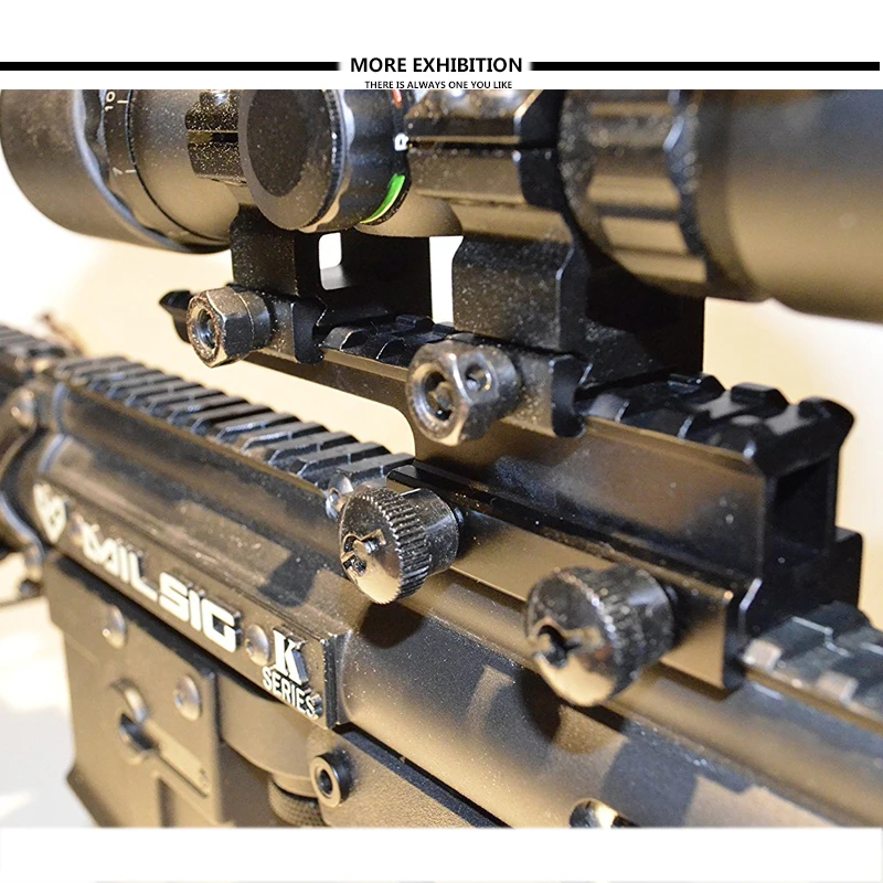 Tactical 1" Seethrough Extention Riser High 20mm Top Picatinny/weaver