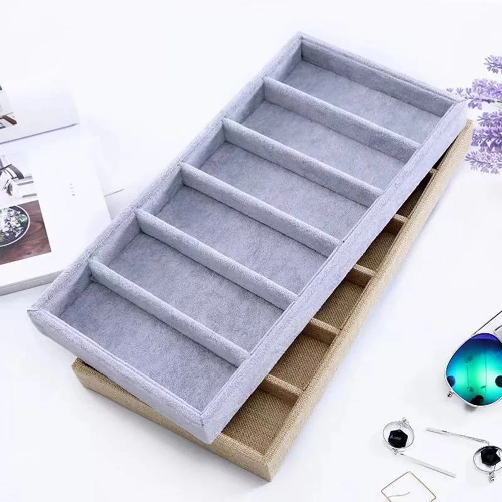 

Factory Velvet Linen Eyewear Sunglasses Display Tray, Customized