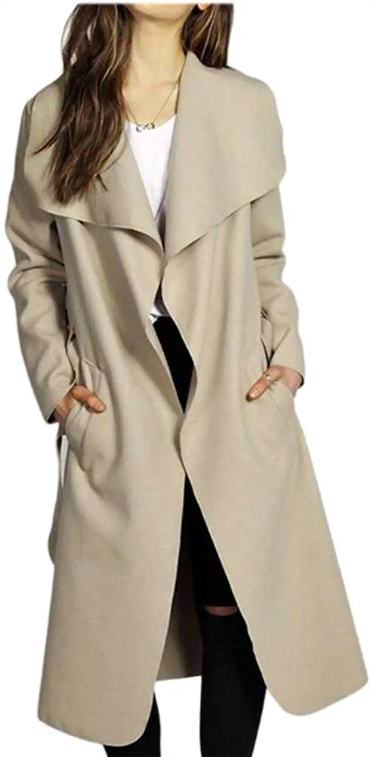 Sankthing SANKT Girls Trench Coat Thick Tunic Autumn Winter Woolen Jacket