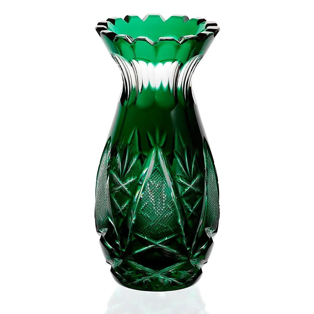 Czech Republic Bohemian Nudes Blue Agate Glass Vase