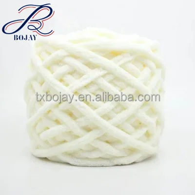 
Factory Wholesale High Quality Chunky Loopy Yarn 100% Polyester Chenille yarn 7mm thickness for Hand Knitting 