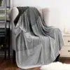 Coral Fleece Luxury Blanket Grey Throw Light weight Cozy Plush Microfiber Solid Blanket