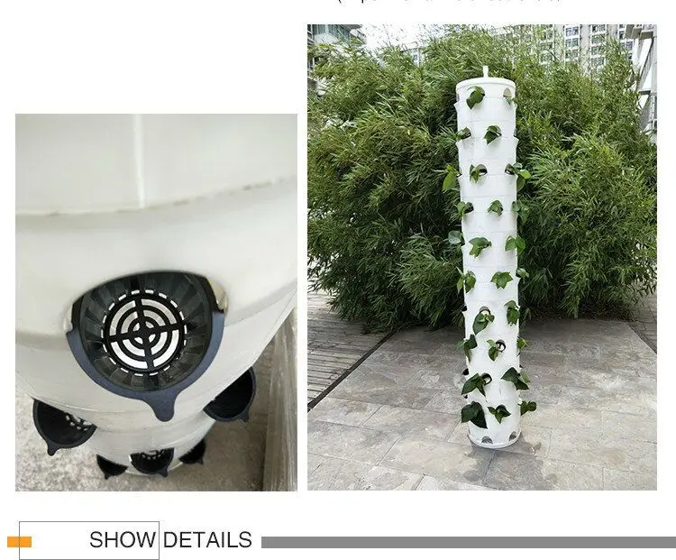 garden tower vertical hanging column  farming hydroponic equipment  for planting vegetables