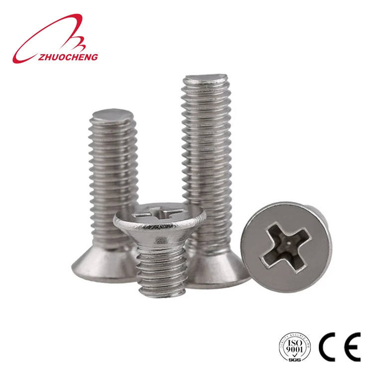 Stainless Steel Flat Head M5 Screw - Buy Cross Recessed Screw,Flat Head ...