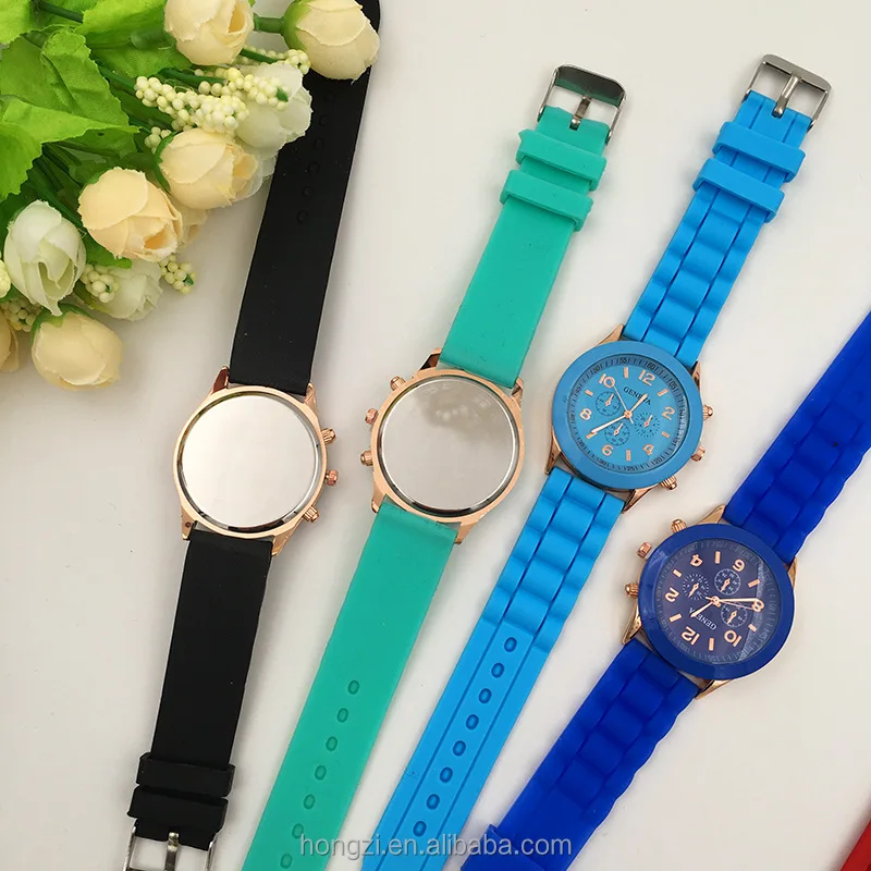 

Factory sale silicone watches Ladies Watches Roman Numerals Quartz Women Men Han edition color jelly leisure student watch