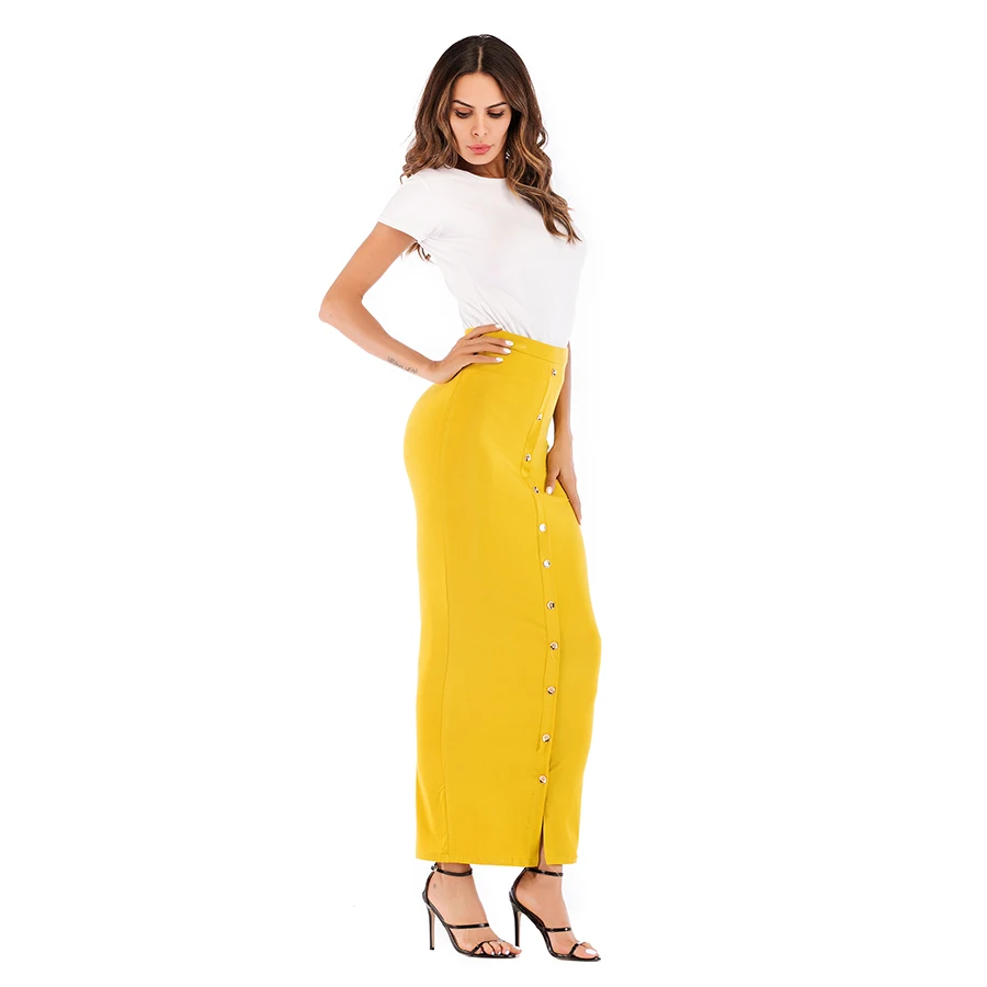 

Women Sexy High waisted Bodycon Maxi Long Skirt Vintage Package Hip skirt Office Lady Work Wear, N/a