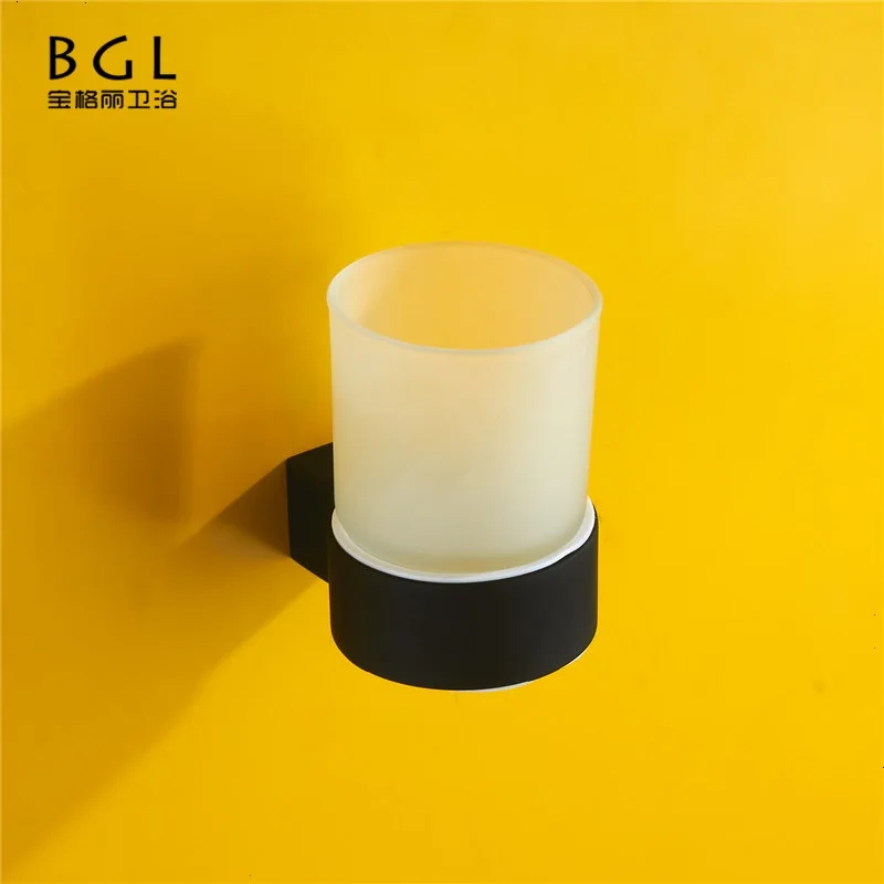 
18238 wholesale bathroom accessories set wall mounted tumbler holder rubber paint glass cup tumbler holder toothbrush holder 