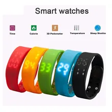 2016 Rushed Step W2 Smart Band Watch Slim Bracelet Wristband Fitness Tracker 3d Pedometer Sleep Monitor Thermometer Fuelband Tim