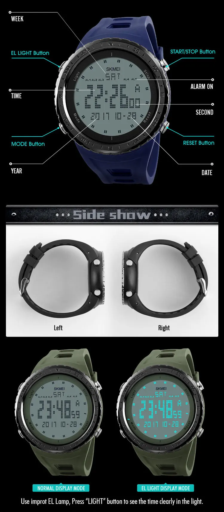 1246 Skmei 24 Hour Watch Movement Men Design Popular Brands Electronic 1246-skmei-24-hour-watch-movement-men-design-popular-brands-electronic