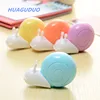 Thailand hot sale school stationery items list candy color plastic Small snail design shaped white cheap correction tape cute