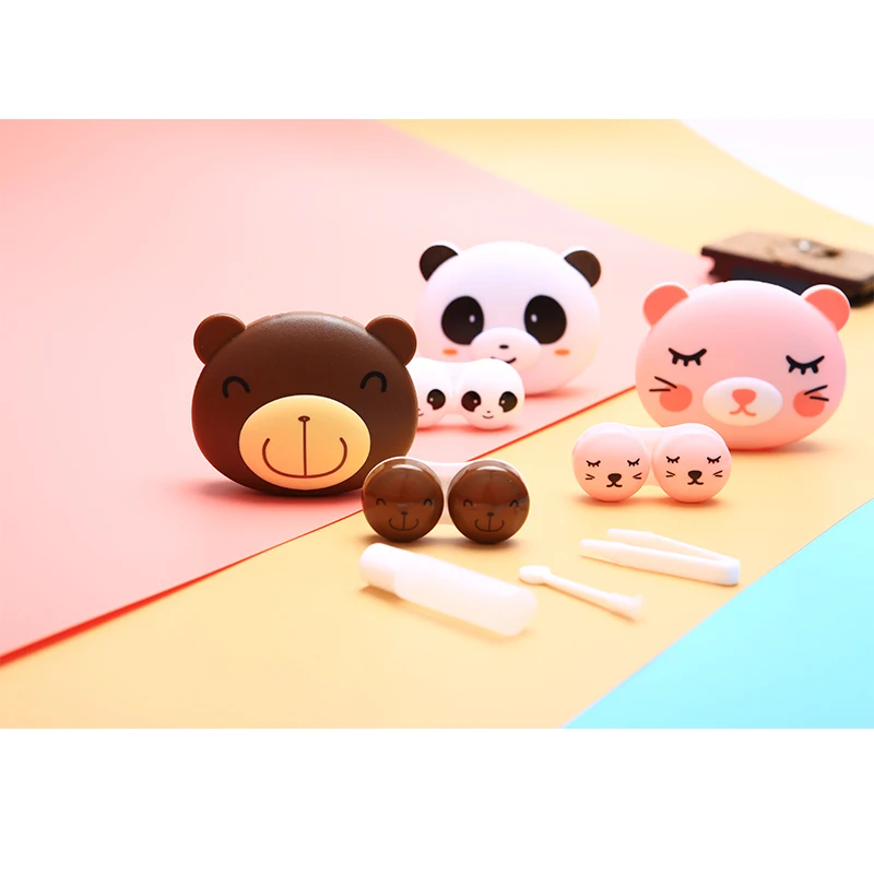 

OEM Cute Anime Funny Girl Mini Luxury Soft Eye Lens Case, Multicolors