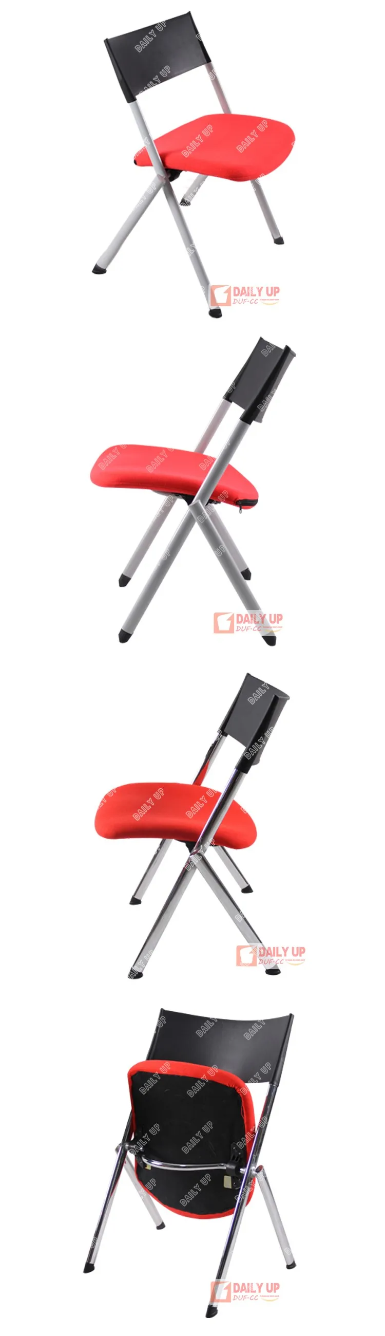 Folding Chair with Soft Pad Metal Folding Chair with Cushion Public Visitor Chair Space Saving