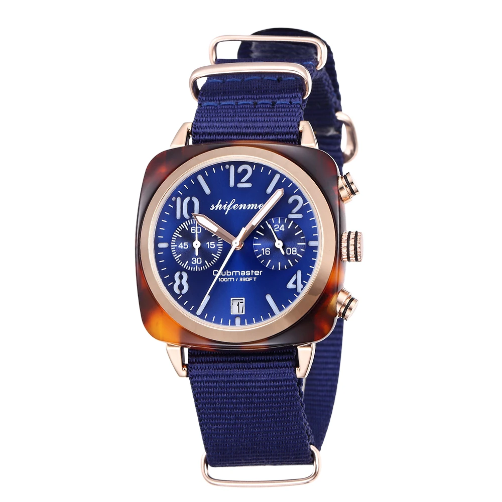 

New Design Luxury Shifenmei S1135 Resin Quartz PC Japan Movement Nylon Band Watches Men & women Wrist, Blue;green;black;red;white