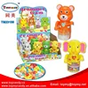 Cheap plastic candy toy from China manufacturer novelty toy animal drummer team drum for toys kids
