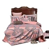 Wholesale Duvet Covers Peach Blossom 3d 100 Hemp 4 Pieces Bedding Set