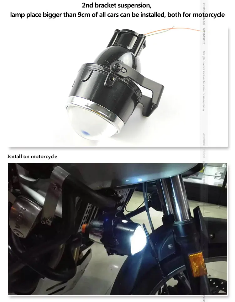 Iphcar 3inch High And Low Beam Fog Projectors 35w Waterproof Bixenon