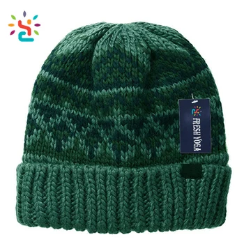 green toddler winter hat
