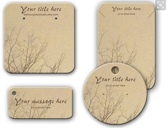 Cartes D'Affichage Pour Boucles D'Oreilles GALPADA - Lot De 100 - Carton Blanc 5x5 Cm - Support De Présentation Pour Vente Ou Collection