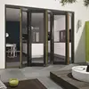 Full opening double glazed Australian standard brown frame aluminium Folding window