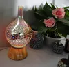 New 3D Glass Aroma Oil Diffuser 100ML Ultrasonic Cool Mist Humidifier 3D Effect with 14LED Colors wood grain base