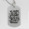 No Matter How Long The Winter Spring Is Sure to Follow Trendy Stainless Steel Necklace Can Custom Logo N4316