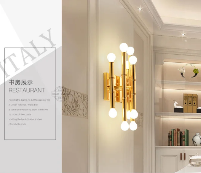 hot selling Simple post-modern living room bedroom hotel designer industrial led wall lamp