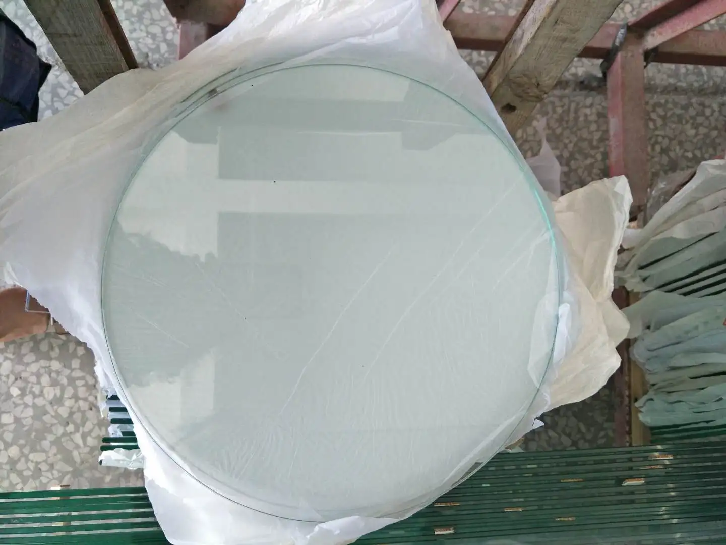 round toughened glass