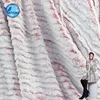 Knit Warp Full Print Back Wave Stripe Steam Micro Brush 8mm Long Hair Minky 100 Polyester PV Plush Fabric for Making Soft Toys