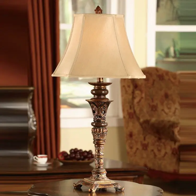 Wholesale Hotel Home Decorative Bronze Finish Resin Buffet Table Lamps ...