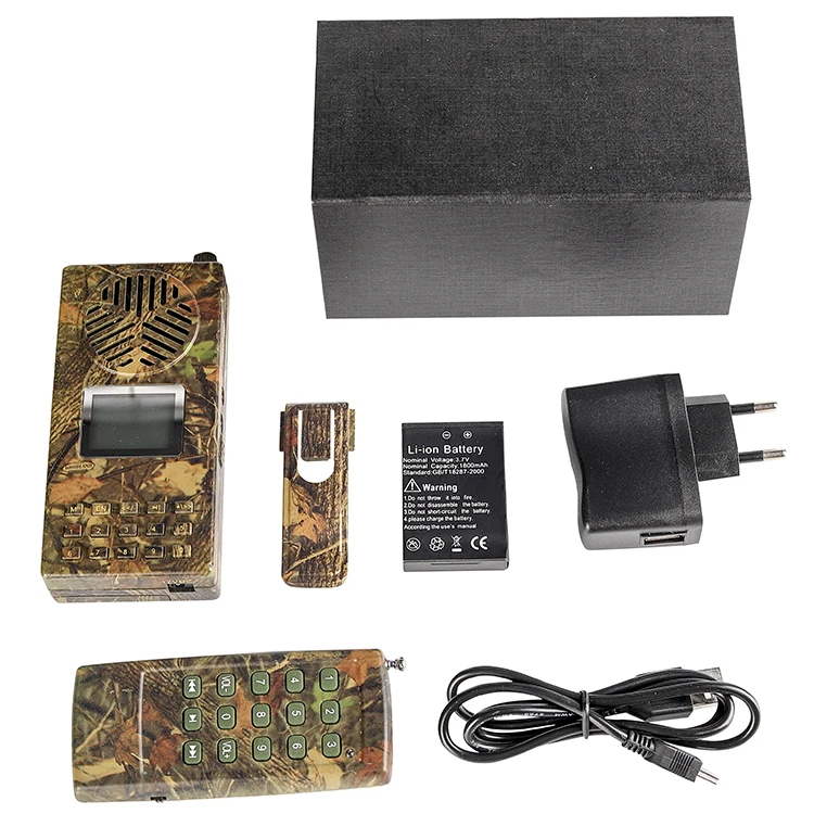 

Factory Price Duck Goose Bird Decoy Electronic Caller With Power Off Memory, Green / camouflage