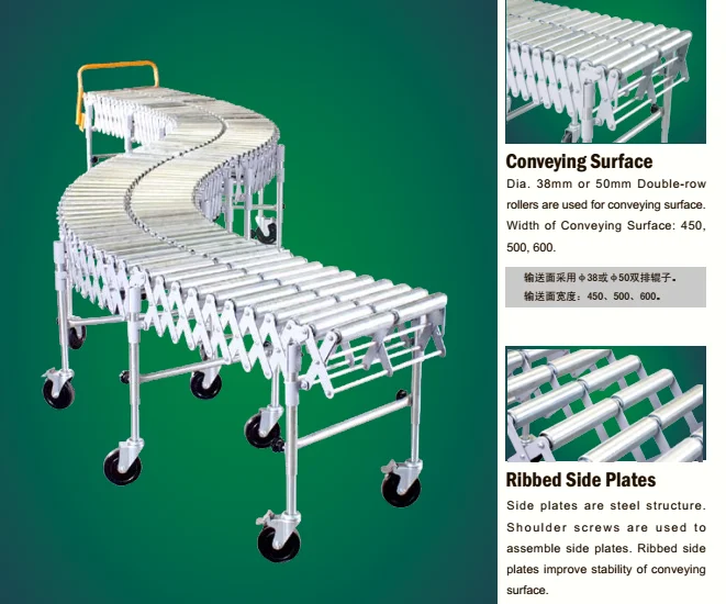 Double roller flexible conveyor