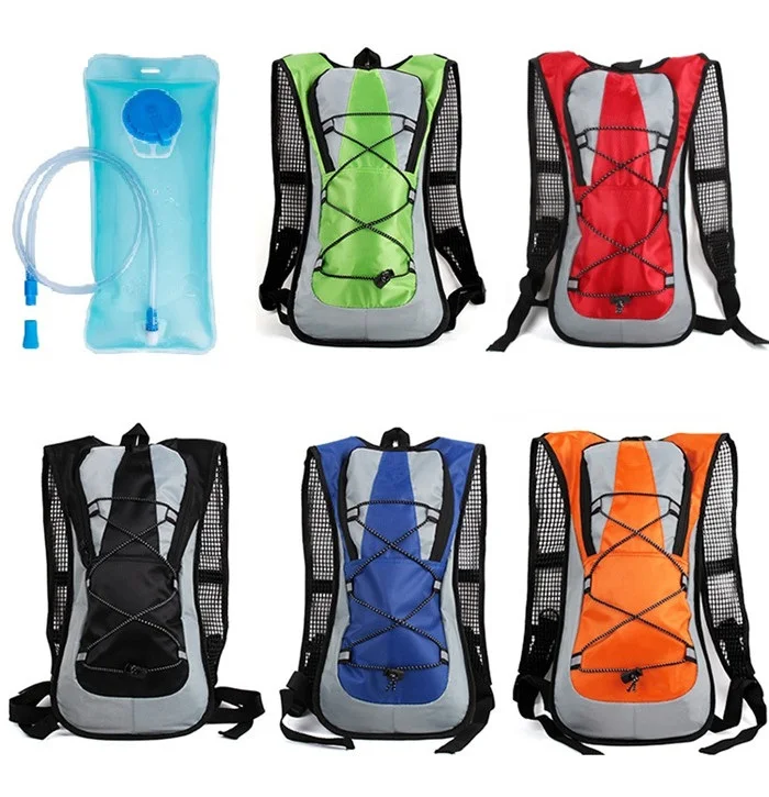 

600D polyester 5L water carrier pack bag cycling hydration backpack for 2L water bladder pack, Black, green, orange,blue, red,customized color