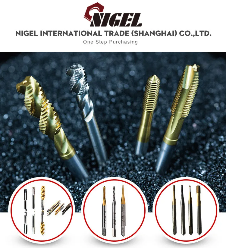 Tungsten carbide hand thread taps for hole cutting tool