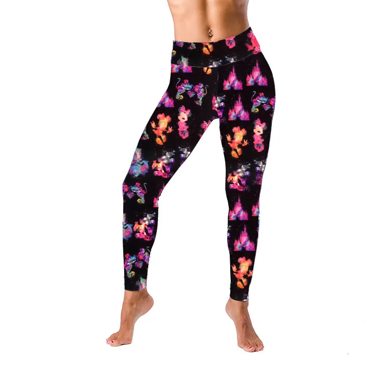 

Wholesale 92% polyester 8% spandex yummy double brushed OS TC plus size buttery super soft custom printed leggings for women, As the picutres show