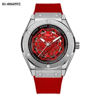 

New Fashion Automatic Movement Mechanical Wristwatches Customized Colors OEM logo Mens Skeleton Watch