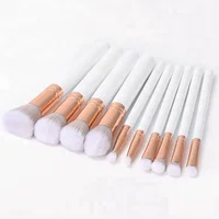 

2019 factory private level luxury 10pcs topquality white makeup brush for makeup