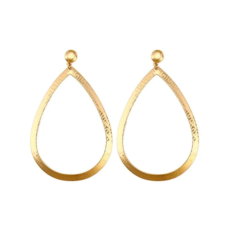 

27671 Xuping Italian hollow style hanging earring hook for Lady