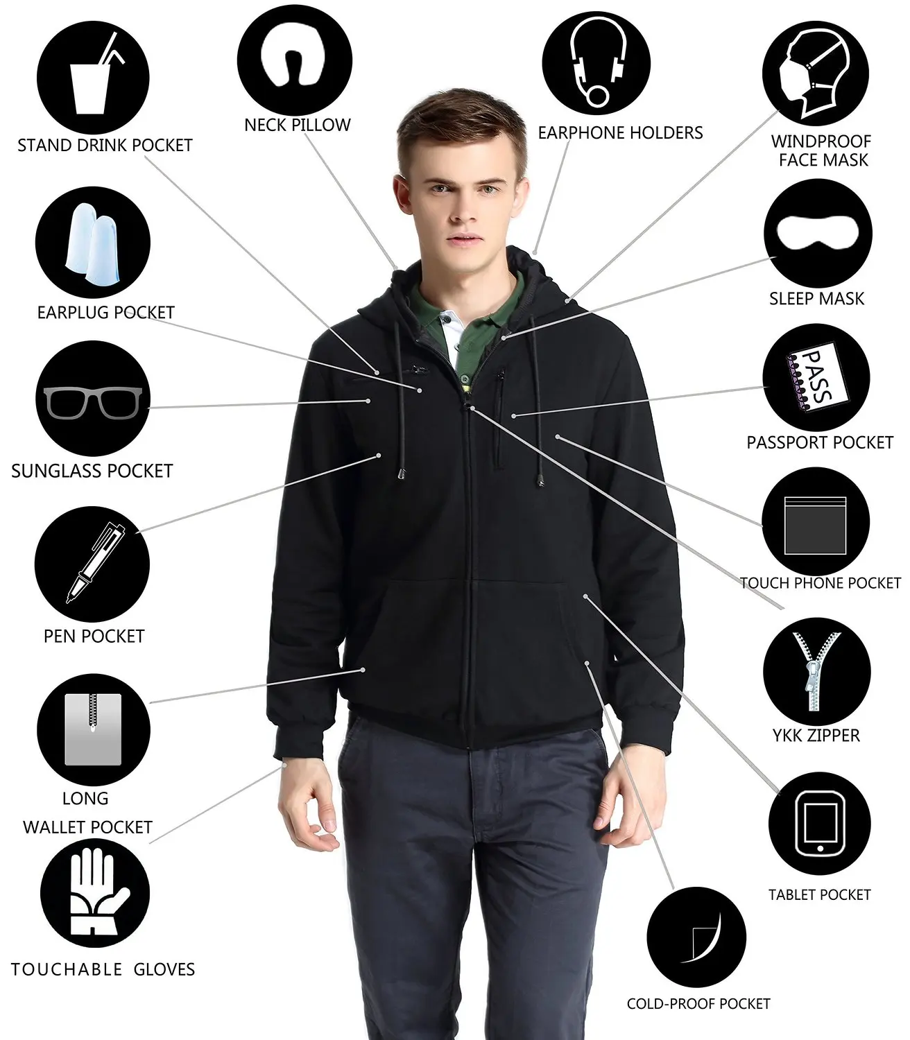 multi pocket travel jacket