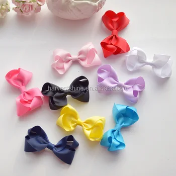 satin ribbon hair clips