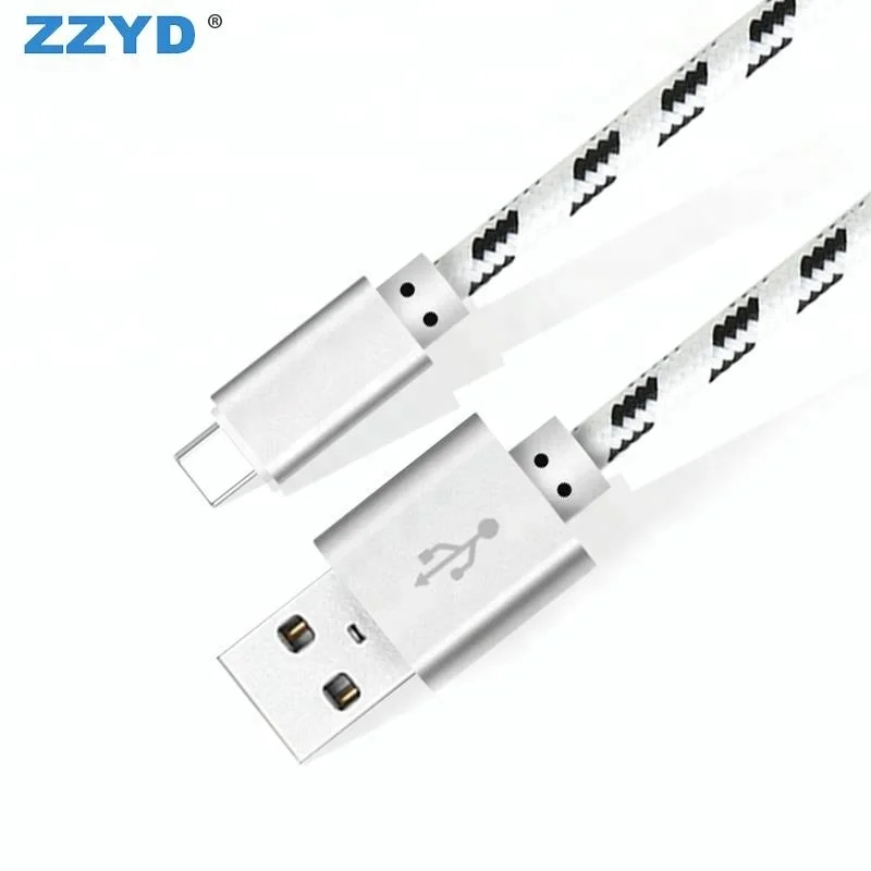 

ZZYD 1M 3ft Nylon Braided Micro Usb Data Cable Phone USB Charge For Type C Charging Cable
