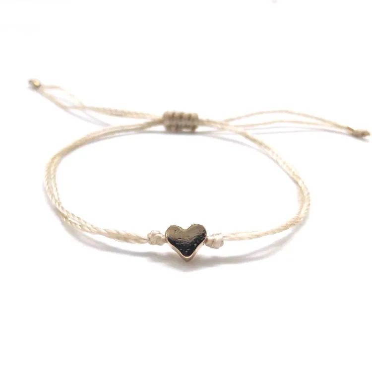 

Zooying Tiny heart bracelet  bracelet friendship  bracelet, Ivory;khaki;grey