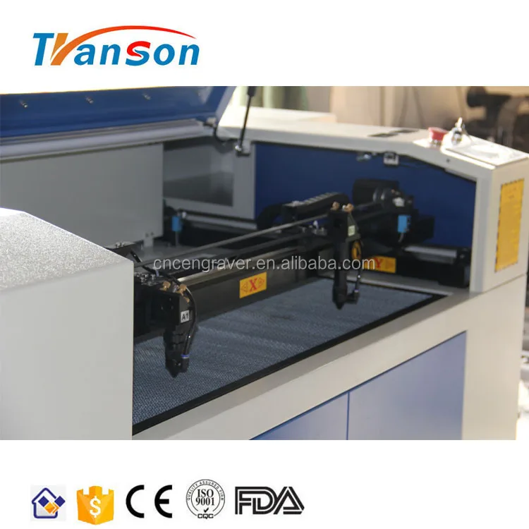 TS6090D Double Head 80W CO2 Laser Engraving And Cutting Machine