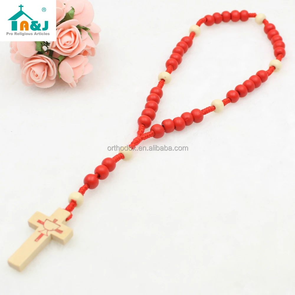 Wood cross necklace