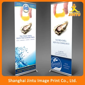 Vertical Custom Logo Printed Pull Up Banner Portable Pvc Vinyl