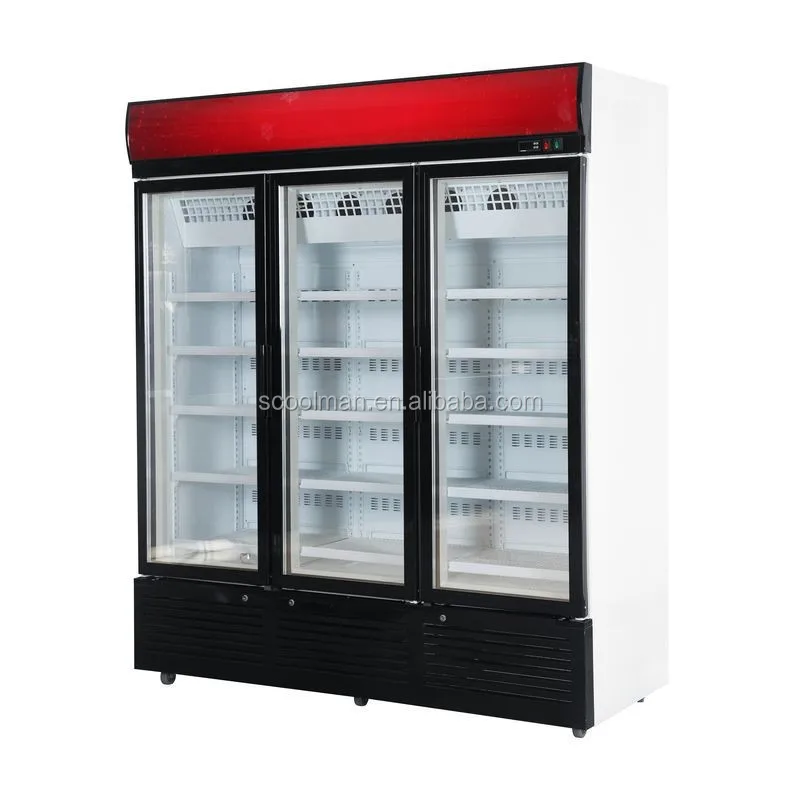 Upright Freezer Commercial Deep 3 Door Glass Freezser Product On