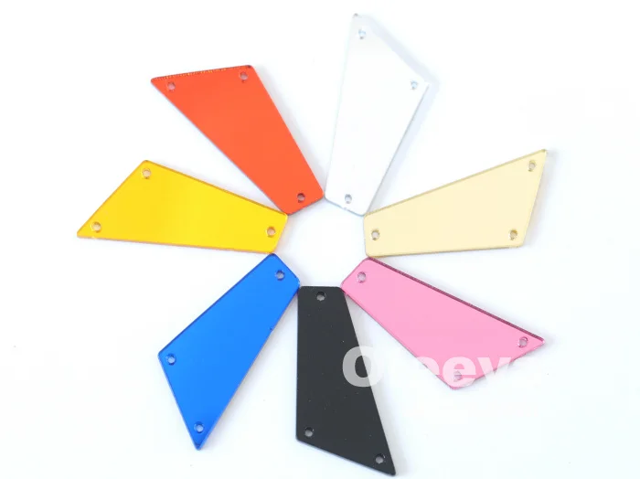 Factory Price Over 35 Shapes Flat Back Beads Mirror Sew on Acrylic Rhinestone With PVC Protective Film for Evening Dressing