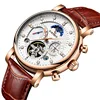 Wholesale Luxury Watch Moon Phase Calendar High Quality Automatic Tourbillon Mechanical Man Watch