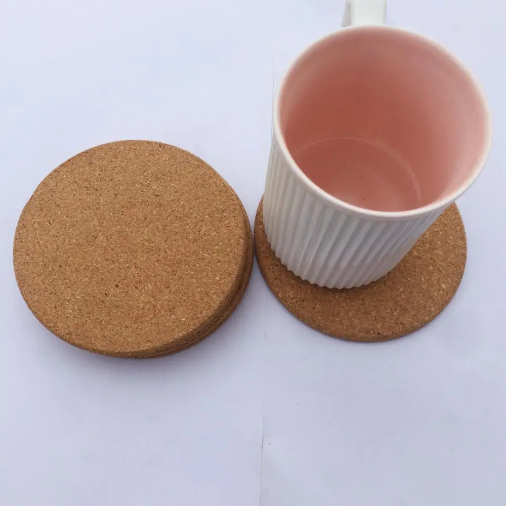 Round 9cm Blank Backing Logo Holder Print Wood Cup Printing Tin Cork Coaster Custom